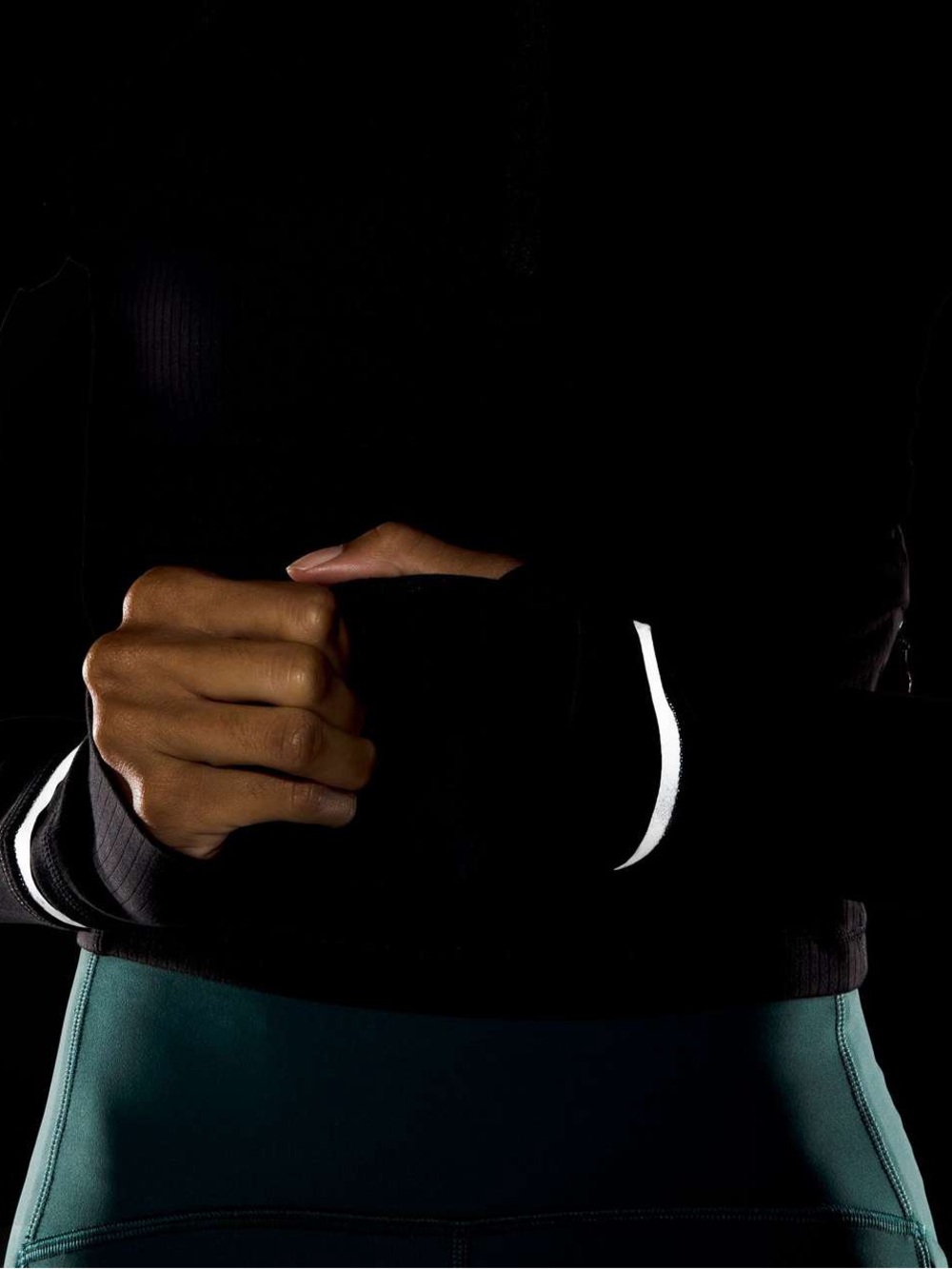 Lululemon Its Rulu Run Cropped Ribbed Half Zip Black 8 - Picture 3 of 7